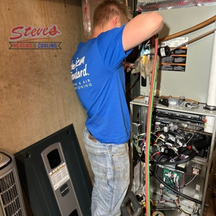 Friendly, trustworthy furnace repair by STEVE'S HEATING AND COOLING, ROVERSIDE, MO. 